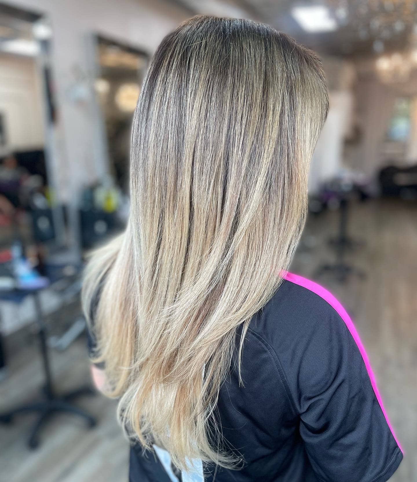 Blonde color special paired with a fresh haircut