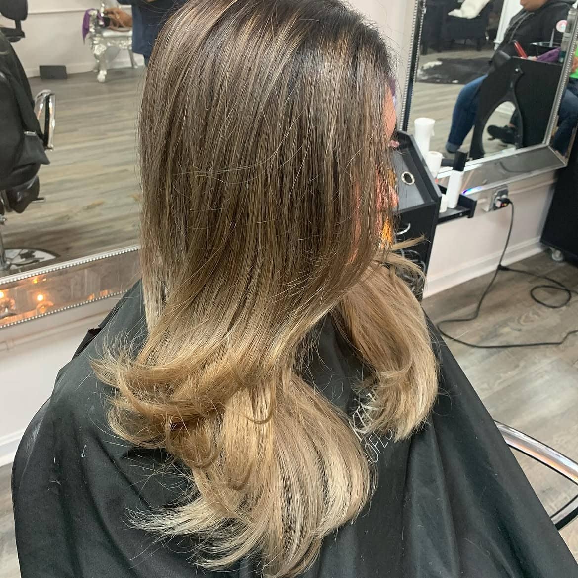 Cool toned blonde hair color