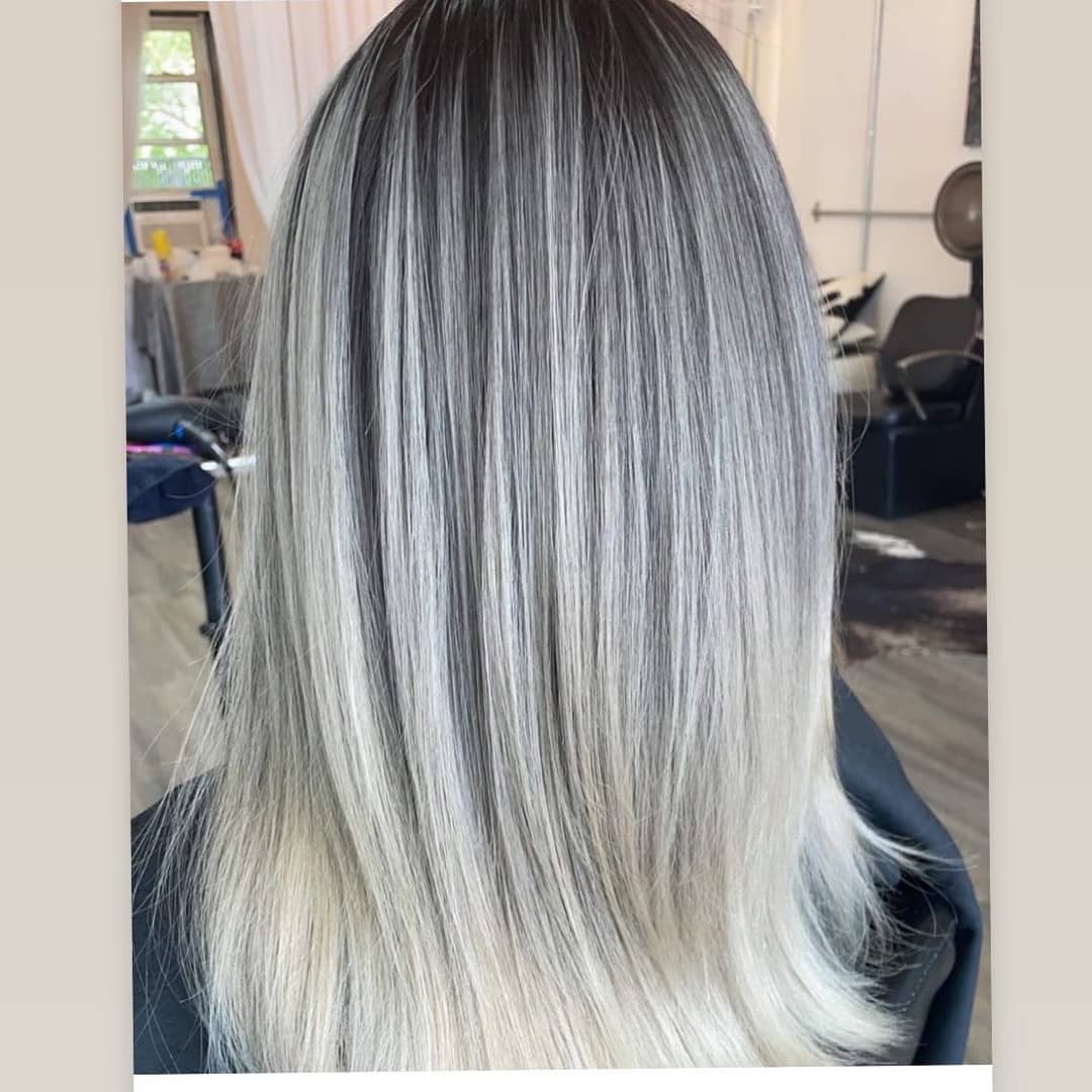 Icy blonde hair color